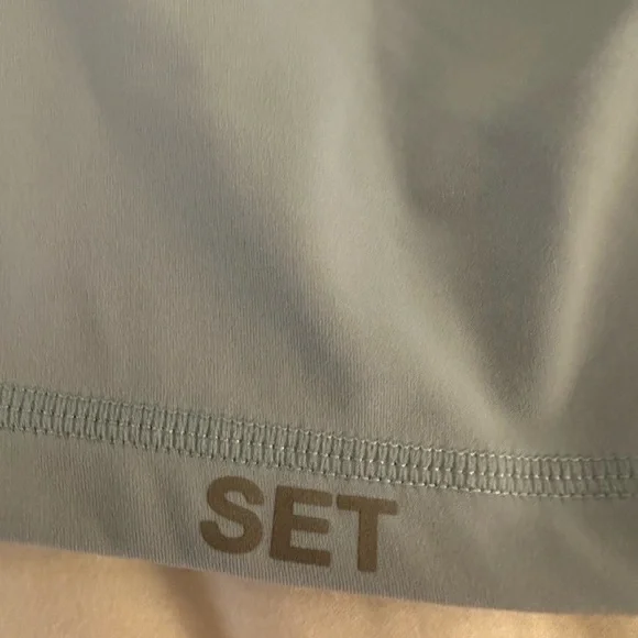 Set Active Womens Light Blue Biker Shorts - Picture 3 of 6